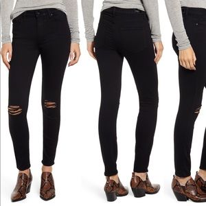 Paige Transcend - Hoxton Ripped High Waist Ankle Skinny Jeans